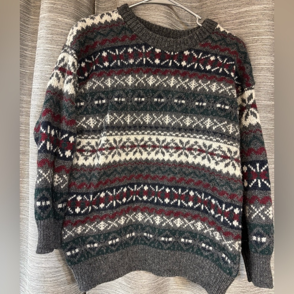I’m a plum wool blend sweater.